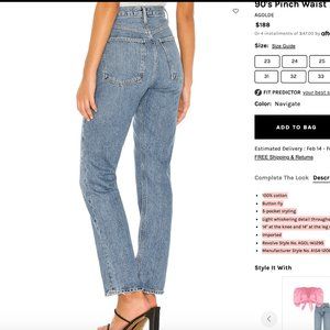 Agolde 90's Pinch waist jeans